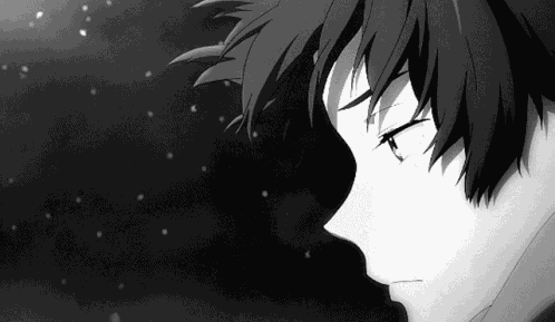 Oreki Black And White Wind GIF