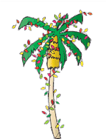 Palm Tree Christmas Tree Sticker