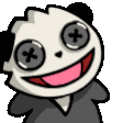 Panda Zombie Smiling Sticker