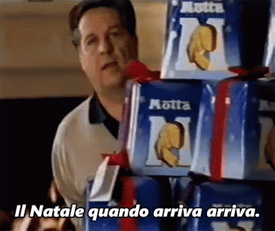 Panettone Motta Renato Pozzetto Pubblicità Spot Buon Natale Auguri GIF