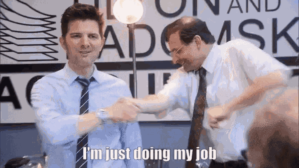 Parks And Rec Im Just Doing My Job GIF