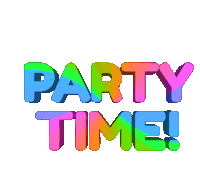 Party Time Happy Birthday Sticker
