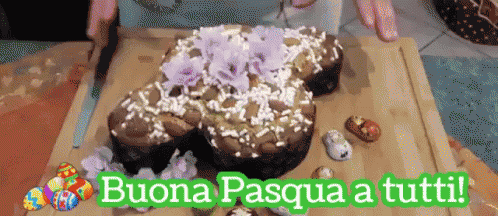 Pasqua Buona Pasqua A Tutti Colomba Pasquale Dolce Tipico Italiano GIF
