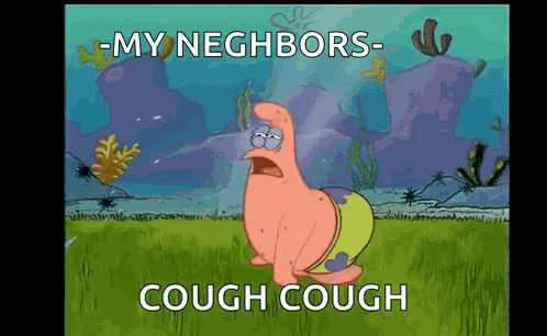 Patrick Coughing GIF