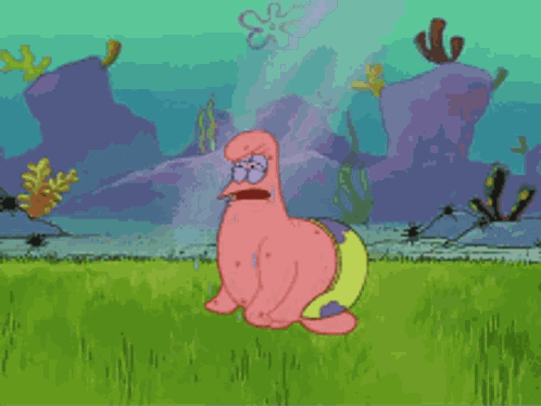 Patrick Coughing GIF