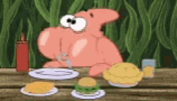 Patrick Eating GIF