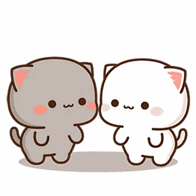 Peach And Goma White Cat GIF
