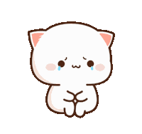 Peach Cat Crying Peach Goma Sticker