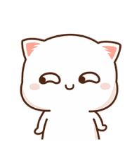 Peach Cat Cute Sticker