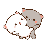 Peach Cat Dancing Sticker