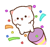 Peach Cat Goma Sticker