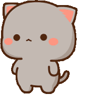 Peach Goma Scared Sticker