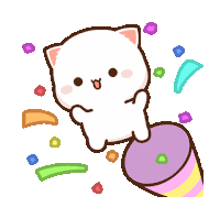 Peachy Celebrate Sticker