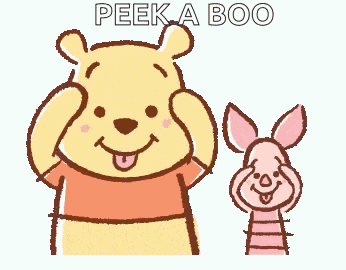 Peak A Boo Baby Pooh GIF