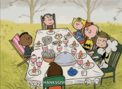 Peanuts Thanksgivingdinner GIF