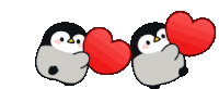 Penguin Heart Sticker