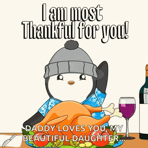 Penguin Thanksgiving GIF