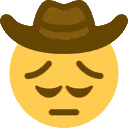 Pensive Cowboy Sticker