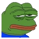 Pepe Disapointed Tired Sticker