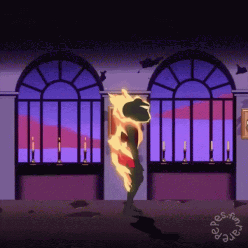 Pepe The Frog Fire Punch GIF