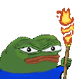 Pepe The Frog Torch Sticker