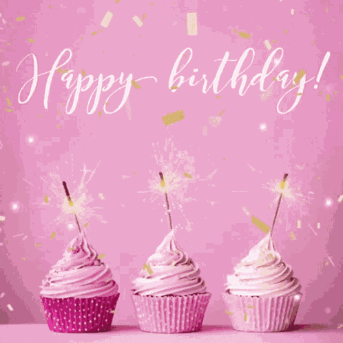 Pink Happy Birthday GIF