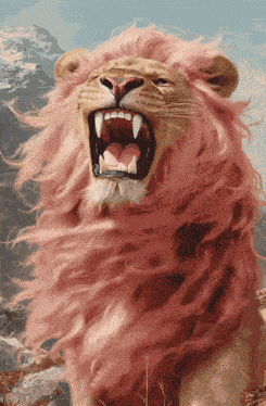 Pink Lion Pink Mane GIF