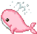 Pink Whale Sticker