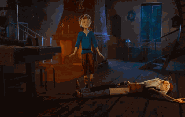 Pinocchio A True Story Trip Over GIF