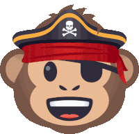 Pirate Monkey Monkey Sticker