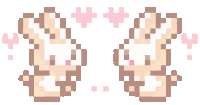 Pixel Art Bunny Sticker