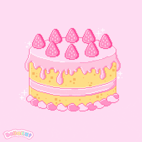 Pixel Art Pixel Cake GIF