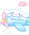 Plane Cinnamoroll Sticker