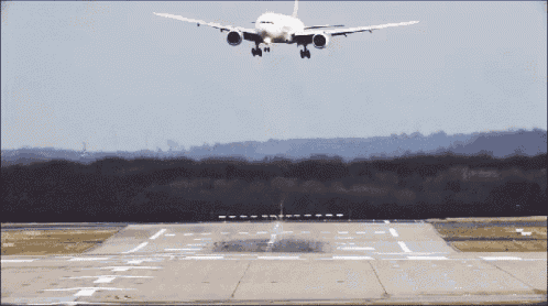 Plane Landing GIF