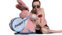 Playing A Toy Drum Ricky Berwick Sticker