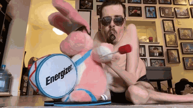 Playing A Toy Drum Ricky Berwick GIF