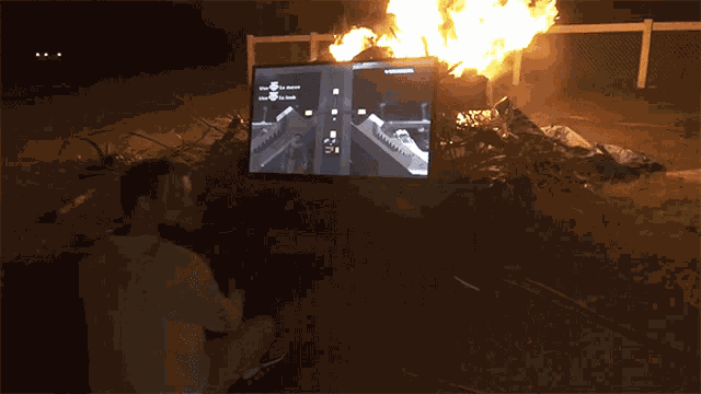 Playing Games Fire GIF
