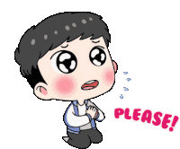 Please Begging Sticker