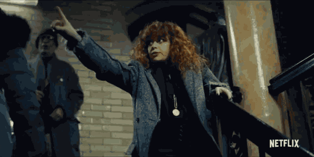 Pointing Dont Touch Me GIF