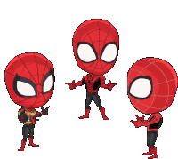 Pointing To Each Other Spider Man Sticker