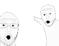 Pointing Wojak Sticker