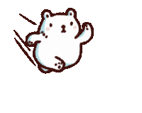 Polar Bear Line Sticker Sticker