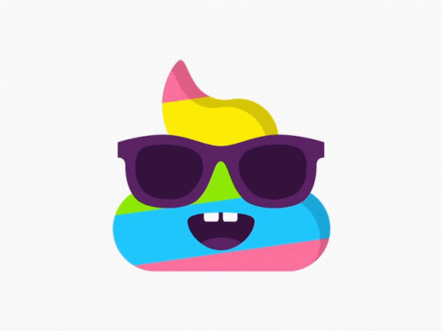 Poop Rainbow Color GIF