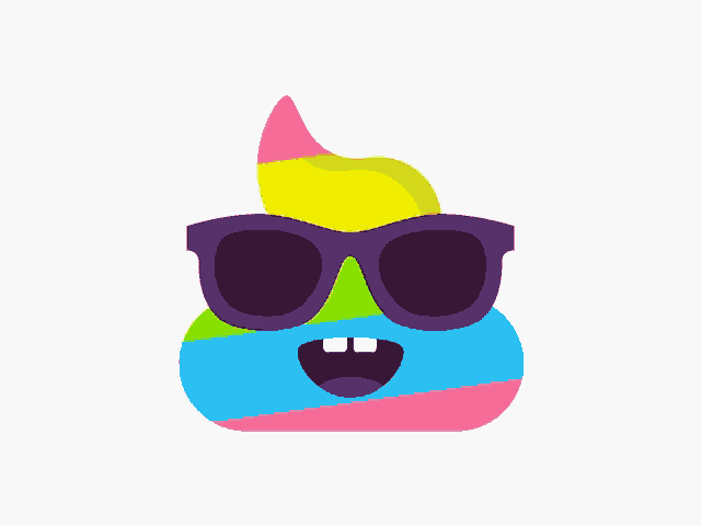 Poop Rainbow Color GIF