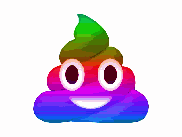 Poop Rainbow GIF