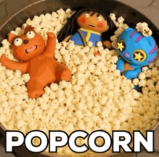 Popcorn Eating Popcorn GIF