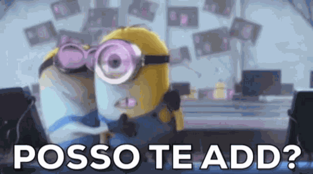 Posso Te Add? Me Add No Whats? Facebook /Whatsapp Minions GIF