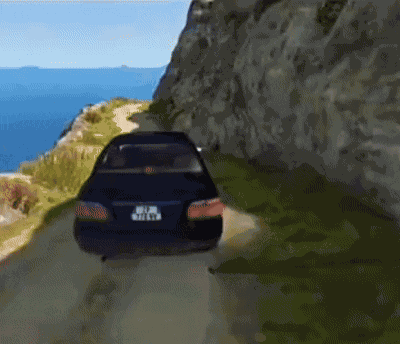 Pov Song Comes On Car Off Cliff GIF