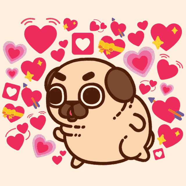 Puglie Hearts GIF