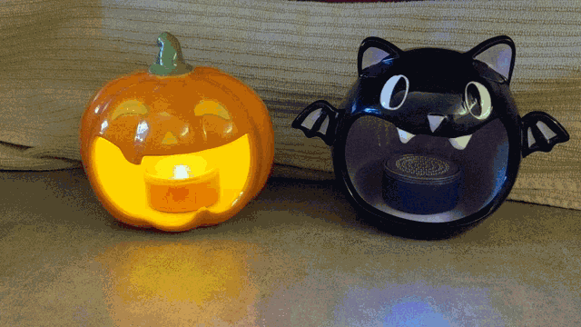 Pumpkin Bat Halloween Strobe GIF